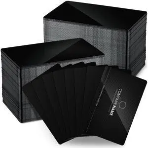 1000 Pcs Metal Business Cards Bulk 0.2 mm Thick Blank Business Cards 3.4 x 2.1 Inch Black Aluminum Engraving Blanks Aluminum Custom Blanks for Office Customer DIY Christmas Gift 1000 Pcs Metal Business Cards Bulk 0.2 mm Thick Blank Business Cards 3.4 x 2.1 Inch Black Aluminum Engraving Blanks Aluminum Custom Blanks for Office Customer DIY Christmas Gift