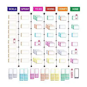 Kanban Board and Scrum Board Full Toolset with 137 Scrum Cards for Whiteboard Agile Kit, Agile Board, Kanban Board Kit Scrum Tools, Project Management Tools Kanban Board and Scrum Board Full Toolset with 137 Scrum Cards for Whiteboard Agile Kit, Agile Board, Kanban Board Kit Scrum Tools, Project Management Tools