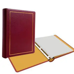 Corporate Minute and Records Book Binder, Maroon Leather w/Gold-Tooled Covers and Spines, Letter Size 8.5 x 11 Inches, 125 Pages/250 Sheet Capacity, 100 Minute Book Paper Included Corporate Minute and Records Book Binder, Maroon Leather w/Gold-Tooled Covers and Spines, Letter Size 8.5 x 11 Inches, 125 Pages/250 Sheet Capacity, 100 Minute Book Paper Included