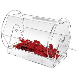 Acrylic Raffle Drum with Handle, Clear Raffle Ticket Drum Spinner Cage, Transparent Raffle Ticket Box for Lottery Games, Bingo, Raffle Balls Acrylic Raffle Drum with Handle, Clear Raffle Ticket Drum Spinner Cage, Transparent Raffle Ticket Box for Lottery Games, Bingo, Raffle Balls