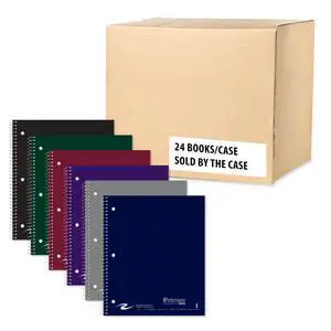 Law Ruled Spiral Notebook, 1 Subject Notebook with Double Pocket, 24 Pack, College Ruled with 3" Summary Margin, 70 Perforated Sheets, 11" x 9", 3 Hole Punched, Made in USA Law Ruled Spiral Notebook, 1 Subject Notebook with Double Pocket, 24 Pack, College Ruled with 3" Summary Margin, 70 Perforated Sheets, 11" x 9", 3 Hole Punched, Made in USA
