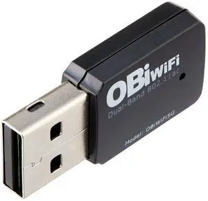 Obihai OBiWiFi5G 2.4/5GHz Wireless 802.11AC Adapter for OBi200, OBi202, OBi1022, OBi1032, OBi1062 Obihai OBiWiFi5G 2.4/5GHz Wireless 802.11AC Adapter for OBi200, OBi202, OBi1022, OBi1032, OBi1062
