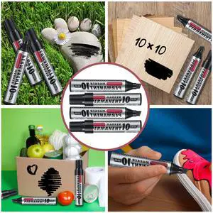 150 Pack Jumbo Size Markers Bulk Black 10mm Chisel Tip Large Marker Pens Waterproof Quick Dry Pen for Industrial Art, Work on Metal Wood Plastic Glass 150 Pack Jumbo Size Markers Bulk Black 10mm Chisel Tip Large Marker Pens Waterproof Quick Dry Pen for Industrial Art, Work on Metal Wood Plastic Glass