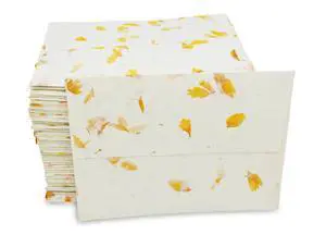Lokta Envelopes for 5x7 Cards, Marigold (100 Pack) | Handmade pressed flower petal paper, 5.5x7.5 inch, DIY wedding invitations, announcements, vintage stationery, made in Nepal Lokta Envelopes for 5x7 Cards, Marigold (100 Pack) | Handmade pressed flower petal paper, 5.5x7.5 inch, DIY wedding invitations, announcements, vintage stationery, made in Nepal