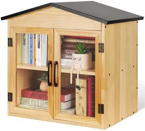 2-Tier Outdoor Library Box Exchange Box, 20x14x21 Inch | Outdoor Book Storage Little Wood Cabinet for DIY, Neighborhoods Community and Schools, Literature and Newspapers 2-Tier Outdoor Library Box Exchange Box, 20x14x21 Inch | Outdoor Book Storage Little Wood Cabinet for DIY, Neighborhoods Community and Schools, Literature and Newspapers