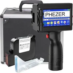 1inch/25.4mm Handheld Inkjet Printer with 72ml Quick Dry Ink Cartridge, Portable Printer Gun for for Text/Barcode/Logo/QRCode/Counter/Batch NO/Date (Model P15-1N with Suitcase) 1inch/25.4mm Handheld Inkjet Printer with 72ml Quick Dry Ink Cartridge, Portable Printer Gun for for Text/Barcode/Logo/QRCode/Counter/Batch NO/Date (Model P15-1N with Suitcase)
