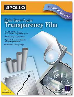 Transparency Film for Plain Paper Copier, Black on Clear Sheet, with Stripe, 100 Sheets/Pack (VPP201CE) Transparency Film for Plain Paper Copier, Black on Clear Sheet, with Stripe, 100 Sheets/Pack (VPP201CE)