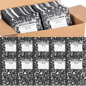 200 Pack A5 Composition Notebooks Bulk College Ruled Composition Books Wide Ruled Write Notebooks Marble Covers Write Book for School Classroom Office Supplies(Black) 200 Pack A5 Composition Notebooks Bulk College Ruled Composition Books Wide Ruled Write Notebooks Marble Covers Write Book for School Classroom Office Supplies(Black)