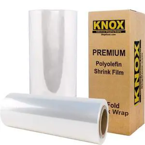 Knox Brand - 20" 75 Gauge Polyolefin Shrink Film Heat Wrap POF Centerfold 525' feet Knox Brand - 20" 75 Gauge Polyolefin Shrink Film Heat Wrap POF Centerfold 525' feet