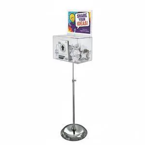 206325-CLR Suggestion Box with Lock and Keys, Donation Box, Offering Box, Locked Display Stand, Acrylic Sign Holder on Pedestal, Clear Locking Box with Slot, 11"x 8.25"x8.25" 206325-CLR Suggestion Box with Lock and Keys, Donation Box, Offering Box, Locked Display Stand, Acrylic Sign Holder on Pedestal, Clear Locking Box with Slot, 11"x 8.25"x8.25"