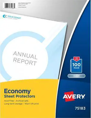Clear Economy Sheet Protectors, Top Load, 100 Document Protectors (75183) (Pack of 500) Clear Economy Sheet Protectors, Top Load, 100 Document Protectors (75183) (Pack of 500)