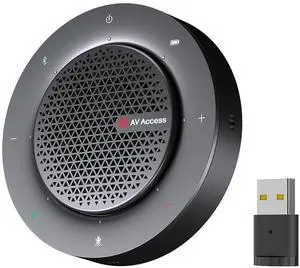 Bluetooth Conference Speakerphone, 360° 4-Mic Pickup, USB & Wireless | Noise Cancelling, 10H Battery, Touch Controls, Plug & Play for Zoom/Teams Meetings(48 People), Compact for Remote Work Bluetooth Conference Speakerphone, 360° 4-Mic Pickup, USB & Wireless | Noise Cancelling, 10H Battery, Touch Controls, Plug & Play for Zoom/Teams Meetings(48 People), Compact for Remote Work