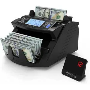 DT200 Money Counter Machine with Value Count - Large 4 LCD Display Cash Counter Machine, Add and Batch Modes, UV/MG/IR Counterfeit Detection Bill Counter, 1300 Bills/Min - Print Option DT200 Money Counter Machine with Value Count - Large 4 LCD Display Cash Counter Machine, Add and Batch Modes, UV/MG/IR Counterfeit Detection Bill Counter, 1300 Bills/Min - Print Option