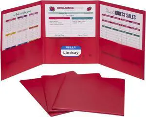 3-Pocket Tri-Fold Heavyweight Poly Portfolios, Red, Box of 24 (33944-24) (Pack of 6) 3-Pocket Tri-Fold Heavyweight Poly Portfolios, Red, Box of 24 (33944-24) (Pack of 6)