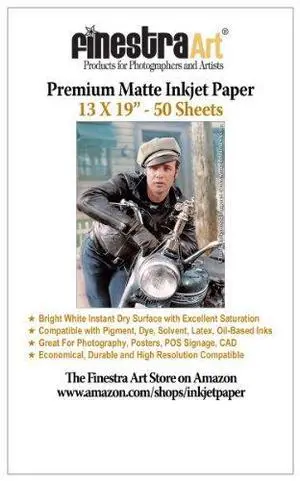 13" X 19" Premium Arctic Matte Inkjet Photo Paper - 50 Sheets 13" X 19" Premium Arctic Matte Inkjet Photo Paper - 50 Sheets