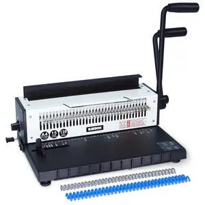 TD-1500B34R 3:1 Wire Binder, 15-Sheet Punch, 130-Sheet Capacity | Wire binding machine with 34 fully disengageable round-hole punch pins for custom hole patterns on A4 and Letter sheets TD-1500B34R 3:1 Wire Binder, 15-Sheet Punch, 130-Sheet Capacity | Wire binding machine with 34 fully disengageable round-hole punch pins for custom hole patterns on A4 and Letter sheets