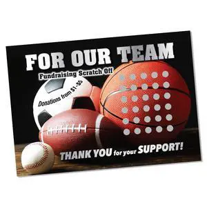 For Our Team Fundraising Scratch Off Cards 1 - (20 Cards per Pack) - Raise $2,000. You Keep All the Profit! For Our Team Fundraising Scratch Off Cards 1 - (20 Cards per Pack) - Raise $2,000. You Keep All the Profit!