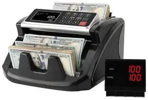 Money Counter, Cash Counter Machine with Value Count,Cash Counter for Dollar, Euro with UV/MG/IR/DD Counterfeit Detection, Add/Bat/Value Mode Bill Counting Machine with Large LCD Display Money Counter, Cash Counter Machine with Value Count,Cash Counter for Dollar, Euro with UV/MG/IR/DD Counterfeit Detection, Add/Bat/Value Mode Bill Counting Machine with Large LCD Display
