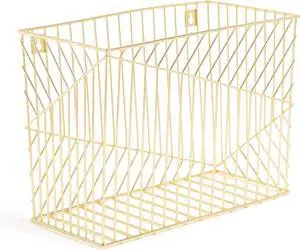 Metal Hanging File Organizer, Letter Size, Desktop Accessory, Vena Collection, Gold (Pack of 6) Metal Hanging File Organizer, Letter Size, Desktop Accessory, Vena Collection, Gold (Pack of 6)