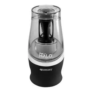 Halo Colored Pencil Non-Stick Electric Sharpener, Ac-Powered, 3.5 X 6.75, Black/Silver Halo Colored Pencil Non-Stick Electric Sharpener, Ac-Powered, 3.5 X 6.75, Black/Silver