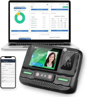 Badge + Face + Palm scan time Clock with Online Reporting (Model #CB4100) Badge + Face + Palm scan time Clock with Online Reporting (Model #CB4100)