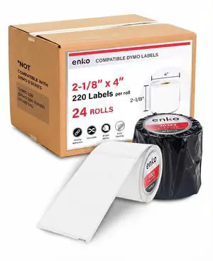 30323 24 Rolls | 5280 Direct Thermal Shipping Labels (2-1/8 x 4 in) | Address and Barcode Labels Compatible with Dymo LabelWriter 450 Turbo and 4XL Printers 30323 24 Rolls | 5280 Direct Thermal Shipping Labels (2-1/8 x 4 in) | Address and Barcode Labels Compatible with Dymo LabelWriter 450 Turbo and 4XL Printers
