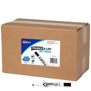Marks A Lot Bulk Value Pack Dry Erase Markers, White Board Markers with Chisel Tip, 200 Black (24445) Marks A Lot Bulk Value Pack Dry Erase Markers, White Board Markers with Chisel Tip, 200 Black (24445)