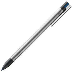 logo 3-colours - multicoloured ballpoint pen (black, blue, red) with a sight dial mechanism in an elegant stainless steel case - incl ballpoint refills M 21 in black, blue & red logo 3-colours - multicoloured ballpoint pen (black, blue, red) with a sight dial mechanism in an elegant stainless steel case - incl ballpoint refills M 21 in black, blue & red