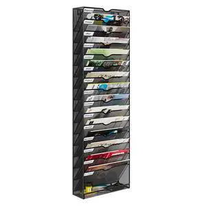 Hanging Wall File Organizer,16-Tier Desk File Mail Holder, Paper Bill Organization For Office Home School, Black Hanging Wall File Organizer,16-Tier Desk File Mail Holder, Paper Bill Organization For Office Home School, Black