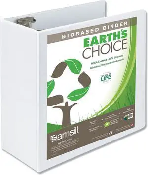 Plant-Based 5 Inch Durable Round Ring, Made in USA, View Binder, Eco-Friendly, USDA Certified Biobased, Single, White (Pack of 6) Plant-Based 5 Inch Durable Round Ring, Made in USA, View Binder, Eco-Friendly, USDA Certified Biobased, Single, White (Pack of 6)