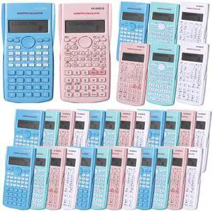 32 Pcs Scientific Calculators 2 Line Engineering Scientific Calculator Bulk Function Math Large Display Multi-Function Ideal for College Office Business Finance, Pink, Blue, Green, White 32 Pcs Scientific Calculators 2 Line Engineering Scientific Calculator Bulk Function Math Large Display Multi-Function Ideal for College Office Business Finance, Pink, Blue, Green, White