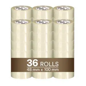 Scotch High Tack Box Sealing Tape 311+, Cold Shipping, Freezer Storage, Clear Color, 48 mm x 100 m, 36/Case Scotch High Tack Box Sealing Tape 311+, Cold Shipping, Freezer Storage, Clear Color, 48 mm x 100 m, 36/Case