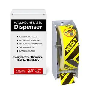 Wall Mount Label Dispenser (3") - Sticker Roll Dispenser - Table Top - Label Holder - Stamp Roll Dispenser - Sticker Stand - Thermal Label Holder - Heavy-Duty All Steel Wall Mount Label Dispenser (3") - Sticker Roll Dispenser - Table Top - Label Holder - Stamp Roll Dispenser - Sticker Stand - Thermal Label Holder - Heavy-Duty All Steel