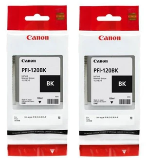 PFI-120 Pigment Ink Tank (2 Pack, Black) in Retail Packaging PFI-120 Pigment Ink Tank (2 Pack, Black) in Retail Packaging