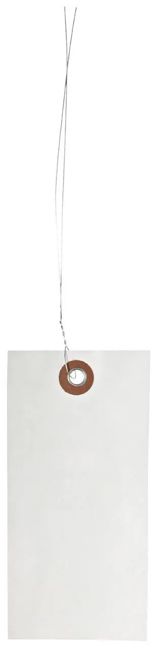 TYVEK® Wired Shipping Tags, 4 3/4" x 2 3/8", 12" Wire, White, Water and Tear Resistant, Made with Spunbonded Olefin, with Metal Eyelet, Color Code Your Shipments with Vibrant Tags, Case of 1000 TYVEK® Wired Shipping Tags, 4 3/4" x 2 3/8", 12" Wire, White, Water and Tear Resistant, Made with Spunbonded Olefin, with Metal Eyelet, Color Code Your Shipments with Vibrant Tags, Case of 1000