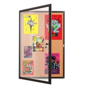 36x24 Inch Enclosed Bulletin Board,Outdoor Weatherproof Tamper-Proof Noticeboard with Locking Doors, Black Aluminum Frame Shatter Resistant Lockable Bulletin Board 36x24 Inch Enclosed Bulletin Board,Outdoor Weatherproof Tamper-Proof Noticeboard with Locking Doors, Black Aluminum Frame Shatter Resistant Lockable Bulletin Board