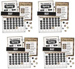 Industrial Chic 95-Piece Calendar Bulletin Board Set, Farmhouse Monthly Calendar with Numbers, Birthdays and More, Rustic Farmhouse Calendar Bulletin Board Set for Classroom Industrial Chic 95-Piece Calendar Bulletin Board Set, Farmhouse Monthly Calendar with Numbers, Birthdays and More, Rustic Farmhouse Calendar Bulletin Board Set for Classroom