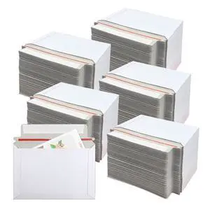 500PCS Self Seal Rigid Mailers, 6.5 x 4.5 Inch Self Seal Cardboard Mailers, White Rigid Photo Mailers Cardboard Envelopes for Photos, Shipping CD, Document, Stamps (500) 500PCS Self Seal Rigid Mailers, 6.5 x 4.5 Inch Self Seal Cardboard Mailers, White Rigid Photo Mailers Cardboard Envelopes for Photos, Shipping CD, Document, Stamps (500)