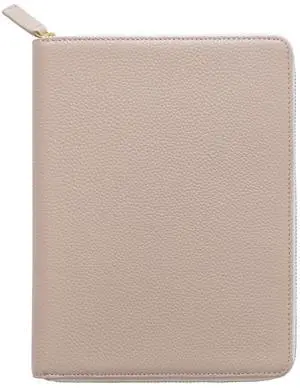 Zippered Leather Cover for A5-Notebooks - Fits Hobonichi Cousin, Stalogy and Midori MD Planners (Pebbled-Taupe) Zippered Leather Cover for A5-Notebooks - Fits Hobonichi Cousin, Stalogy and Midori MD Planners (Pebbled-Taupe)