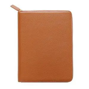 Zippered Leather Cover for A5-Notebooks - Fits Hobonichi Cousin, Stalogy and Midori MD Planners (Pebbled-Burnt Orange) Zippered Leather Cover for A5-Notebooks - Fits Hobonichi Cousin, Stalogy and Midori MD Planners (Pebbled-Burnt Orange)