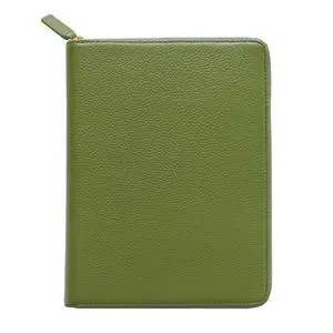 Zippered Leather Cover for A5-Notebooks - Fits Hobonichi Cousin, Stalogy and Midori MD Planners (Pebbled-Olive) Zippered Leather Cover for A5-Notebooks - Fits Hobonichi Cousin, Stalogy and Midori MD Planners (Pebbled-Olive)