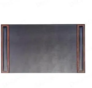 Wood & Leather Desk Pad with Side Rails - Luxury Leather Desk Blotter for Writing - Padded Executive Desk Surface Protector - (Walnut & Black, 34 x 20) Wood & Leather Desk Pad with Side Rails - Luxury Leather Desk Blotter for Writing - Padded Executive Desk Surface Protector - (Walnut & Black, 34 x 20)