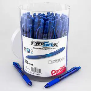 EnerGel-X Retractable Gel Pen, (0.7mm) Med. Line, Blue Ink, 72-PK Canister (BL107PC72C) EnerGel-X Retractable Gel Pen, (0.7mm) Med. Line, Blue Ink, 72-PK Canister (BL107PC72C)
