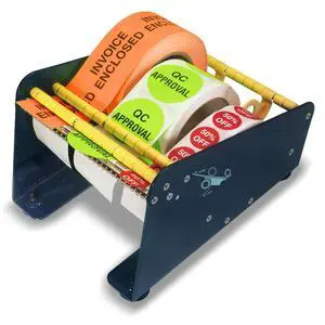 LD-618 Multi-Roll Metal Table Label Dispenser (Fits up to 6.5") | Sturdy metal dispenser with 4 non-slip suction cups. Removable dividers for multi-roll labels up to 6.5". Easy peeling LD-618 Multi-Roll Metal Table Label Dispenser (Fits up to 6.5") | Sturdy metal dispenser with 4 non-slip suction cups. Removable dividers for multi-roll labels up to 6.5". Easy peeling