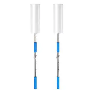 2pcs Stretch Film Dispenser Pole Holder, 48 Inch Heavy Duty Long Handle Stretch Wrap Dispenser, Fit Width 12" to 24" Rolls with 2" to 3" Core, for Industrial Grade and Packaging (Film Not Included) 2pcs Stretch Film Dispenser Pole Holder, 48 Inch Heavy Duty Long Handle Stretch Wrap Dispenser, Fit Width 12" to 24" Rolls with 2" to 3" Core, for Industrial Grade and Packaging (Film Not Included)