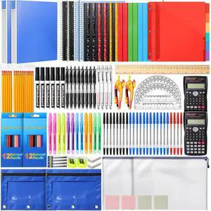 144pcs (2 Set) Essential Supplies Kit for High School and College Bundle Includes Composition Pencils Highlighters Binders 144pcs (2 Set) Essential Supplies Kit for High School and College Bundle Includes Composition Pencils Highlighters Binders