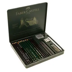 Faber-Castel 19 Piece Pitt Graphite Tin Set Faber-Castel 19 Piece Pitt Graphite Tin Set