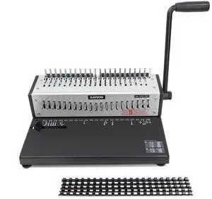 SD-1501A21 Comb Binder, 21-Hole, 15-Sheet Punch, 200-Sheet Capacity | Features 21 fully disengageable punch pins for customized hole patterns and flexible binding of different paper sizes SD-1501A21 Comb Binder, 21-Hole, 15-Sheet Punch, 200-Sheet Capacity | Features 21 fully disengageable punch pins for customized hole patterns and flexible binding of different paper sizes