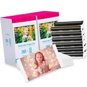 Compatible with Selphy CP1300 CP1500 KP-108IN Color Ink and Paper Set 2Pack | Work for Selphy CP1500 CP1300 CP1200 CP1000 CP910 CP900 Photo Printers Compatible with Selphy CP1300 CP1500 KP-108IN Color Ink and Paper Set 2Pack | Work for Selphy CP1500 CP1300 CP1200 CP1000 CP910 CP900 Photo Printers