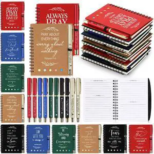50 Set Christian Gifts Bulk Sunday School Teacher VBS Church Sticky Note Spiral Notebook Bible Verse Ballpoint Pen Prayer Journal Religious Scripture Notepad Women Ministry Rewards Favors 50 Set Christian Gifts Bulk Sunday School Teacher VBS Church Sticky Note Spiral Notebook Bible Verse Ballpoint Pen Prayer Journal Religious Scripture Notepad Women Ministry Rewards Favors
